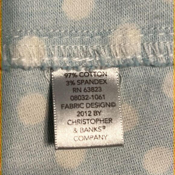 💥Host Pick 💥 Christopher & Banks Polka Dot Denim Jacket Size Medium Petite - Picture 12 of 13